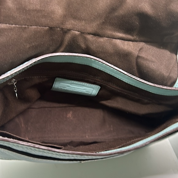 Coach Robin’s Egg Light Blue Pebbled Leather Hobo Bag Purse 🌸🌸 - Picture 7 of 13